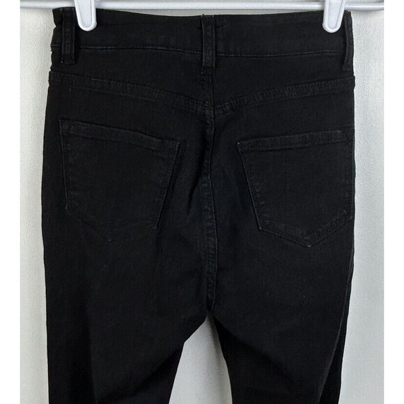 BOB Jeans Womens Jrs Size 3/4 Skinny Stretch Black Distressed Ripped Denim Jeans - Picture 6 of 7